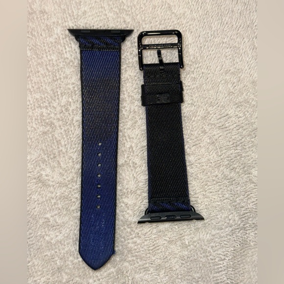 Hermes Noir/Bleu Apple Watch Band. Fits 40 to 45 Apple Watch. - Picture 5 of 6